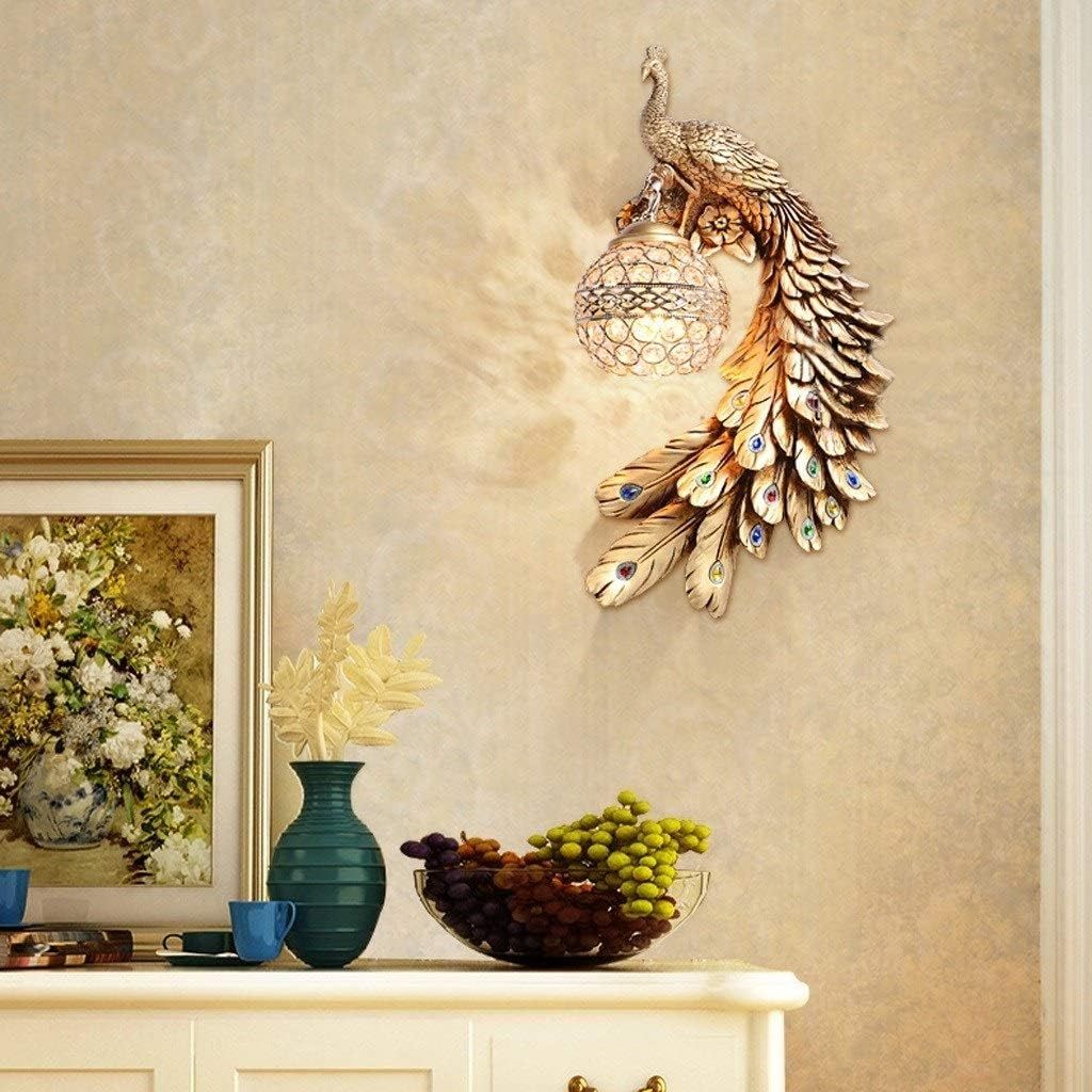 Avian Azure Peacock (Gold) Wall Light